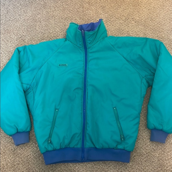 Columbia Other - EUC! Vintage 90s Columbia Teal/Blue Reversible Puffer Jacket